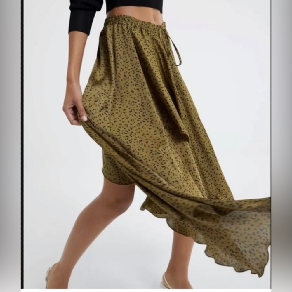Zara Animal Print MIDI Skirt